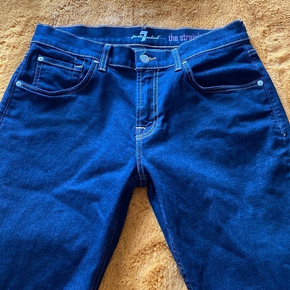 𝅺7 For All Mankind The Straight Men’s Dark Wash Jeans
